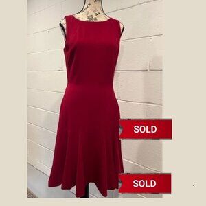 Lauren Ralph Lauren Red Tank A-Line Lined Dress (Size 4)